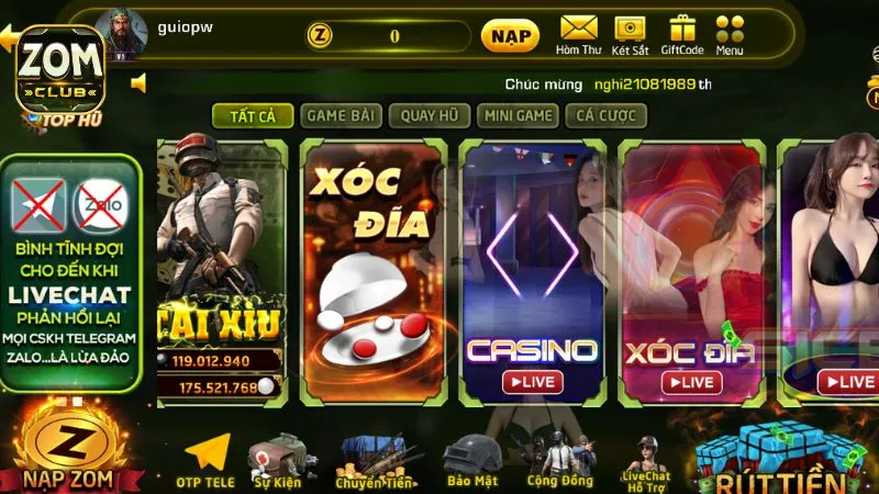 Những ưu điểm và lý do nên chọn sòng bài Zomclub